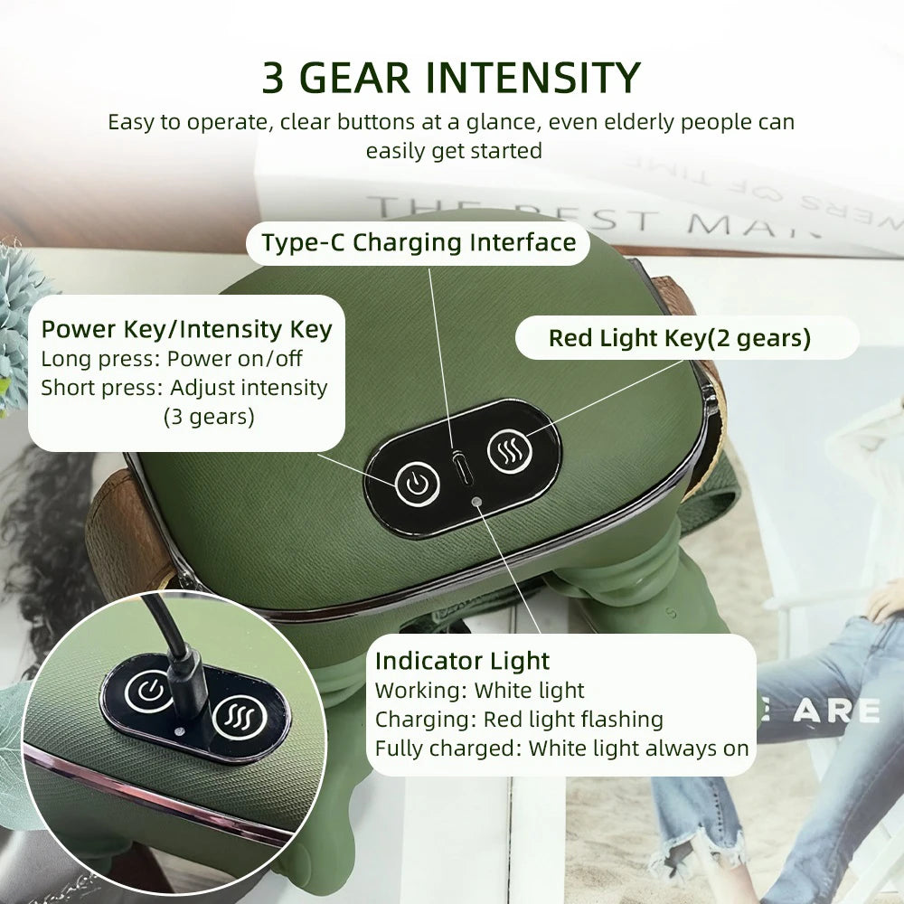 4D Neck and Shoulder Massager: Bionic Kneading Wireless Electric Massager Body Shaping Massage Equipment Tidesmit