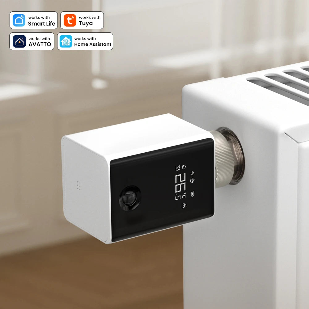 AVATTO ZigBee 3.0 Smart Thermostat Radiator Actuator,TRV Thermostatic Valve Controller Support Tuya Alexa Google Home Alice