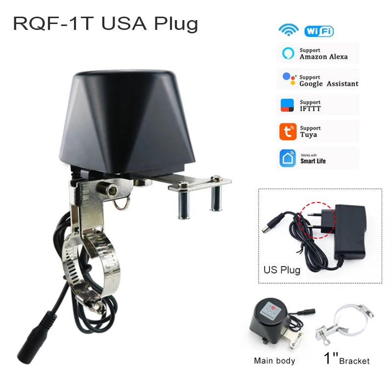 Smart WiFi Gas Valve Controller - App-Controlled Auto Shut-Off Valve RQF-1T US Tidesmit