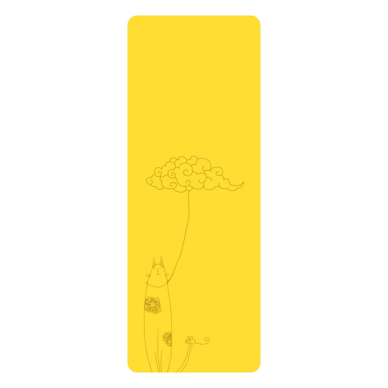 Natural Rubber PU Non-Slip Sweat-Absorbing Yoga Mat, Simple, Sports, Fitness, Shop, Home