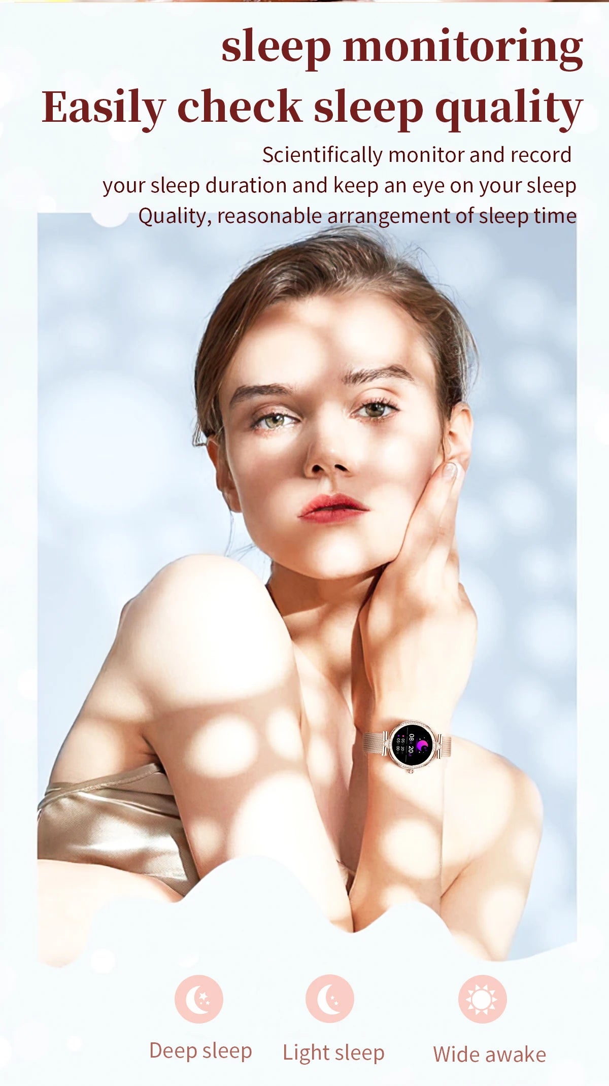LIGE New Women Watch 1.19" 390*390 AMOLED Display Heart Rate Blood Oxygen Monitoring Bluetooth Call Fashion Diamond Smartwatch