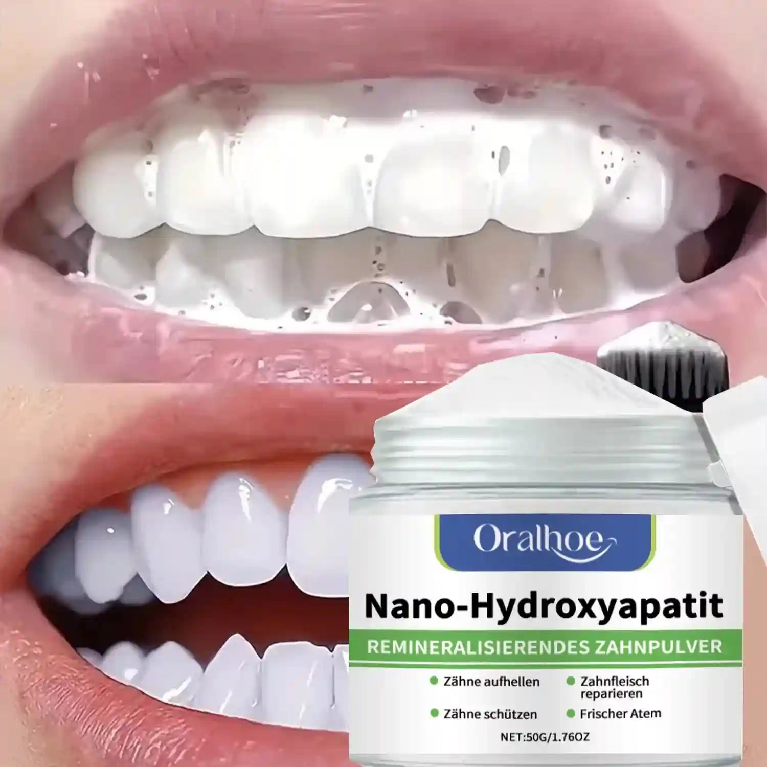 Tidesmit teeth whitening powder for effective plaque, stain, and tartar removal for fresh breath