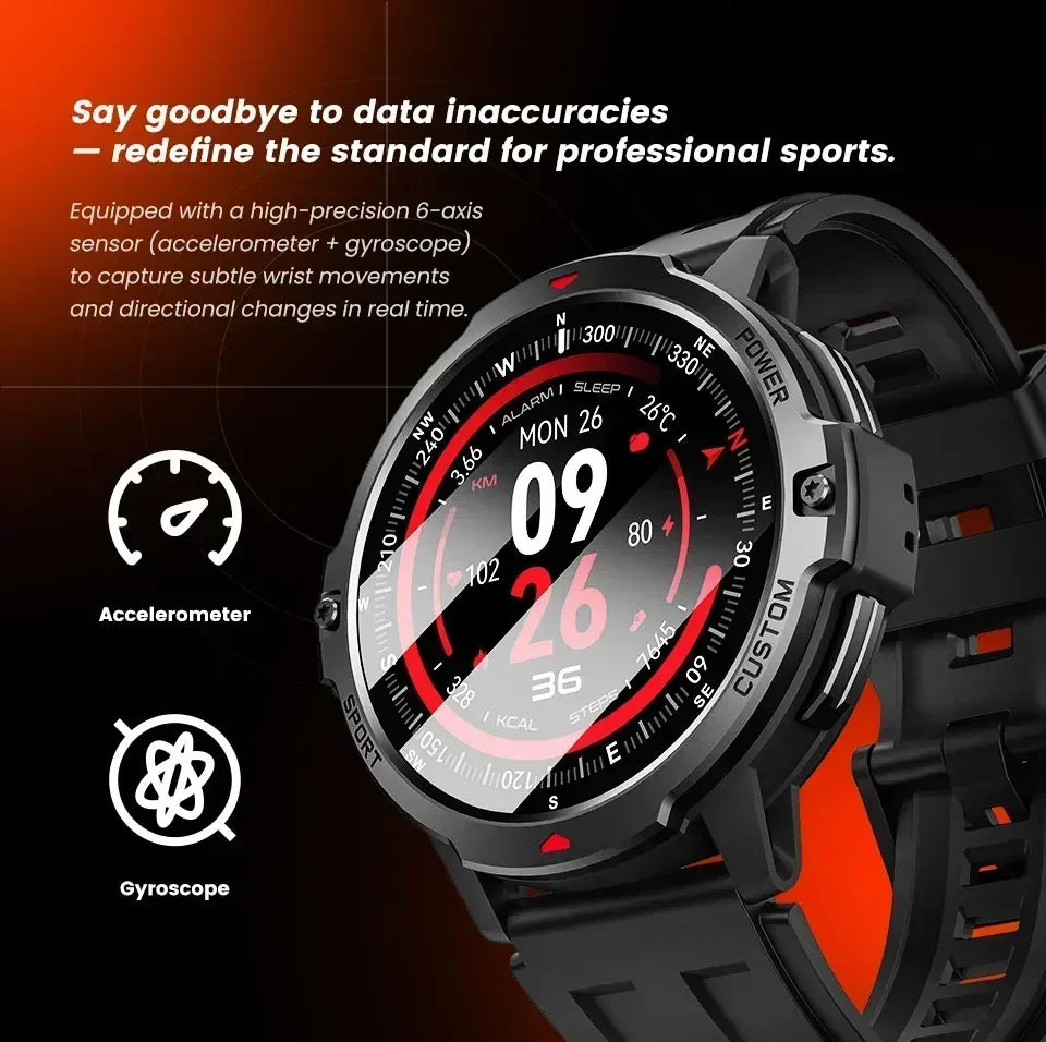 2026 NEW GPS Smartwatch 1.46 Inch 3ATM Waterproof 6-Axis Gyroscope Sports Watch for Men Women Android Fitness Tracker