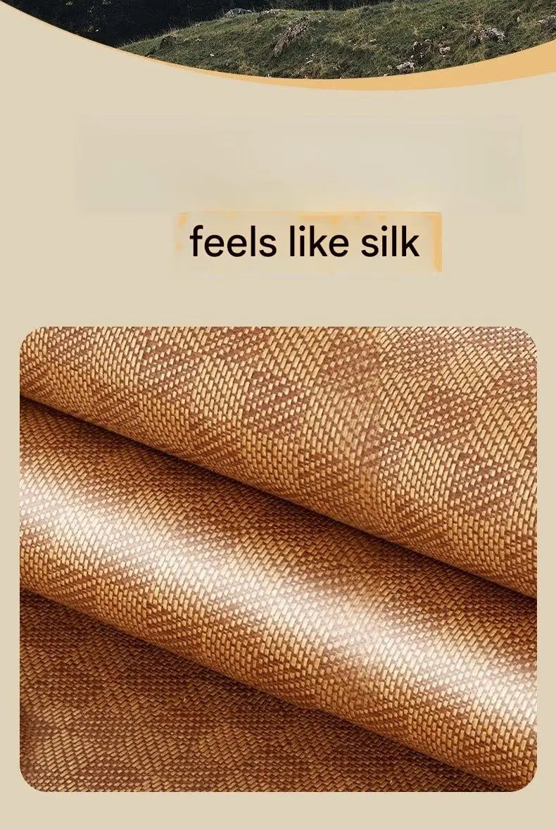 3cm/5cm Thick Japanese Style Folding Tatami Mattress with Artificial Rattan Surface Coir Core for Yoga Meditation Cooling Mat