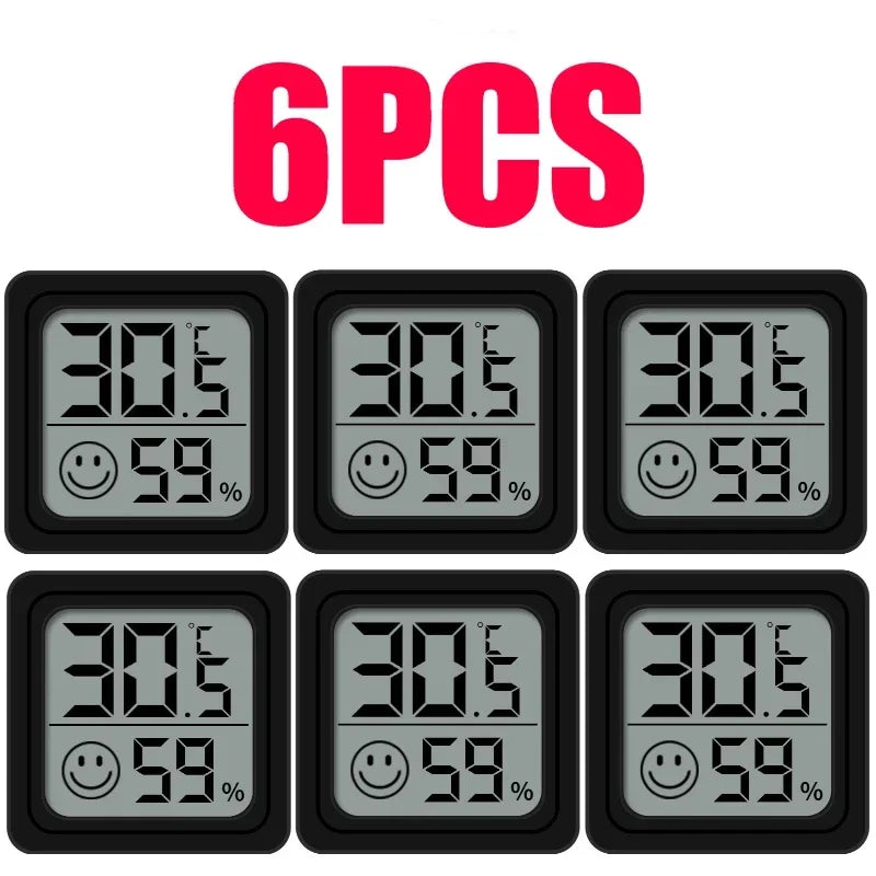 Tidesmit Digital Thermometer Hygrometer for Room Humidity Monitoring 6PCS-Black China Mainland Tidesmit