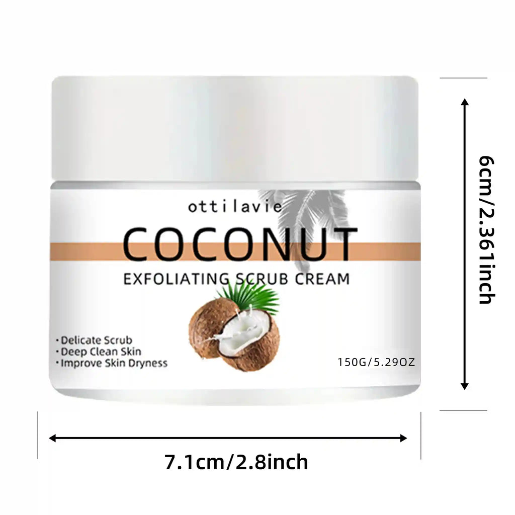 Coconut Exfoliating Scrub Cream | Natural Skin Smoothing - Tidesmit Scrubs Treatments Tidesmit