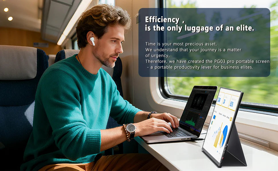 16" 2.5K 165hz 144hz Portable Monitor 1920*1200 16:10 100%sRGB 450Cd/m² Travel Gaming Display for Laptop Switch ps4 ps5 Xbox