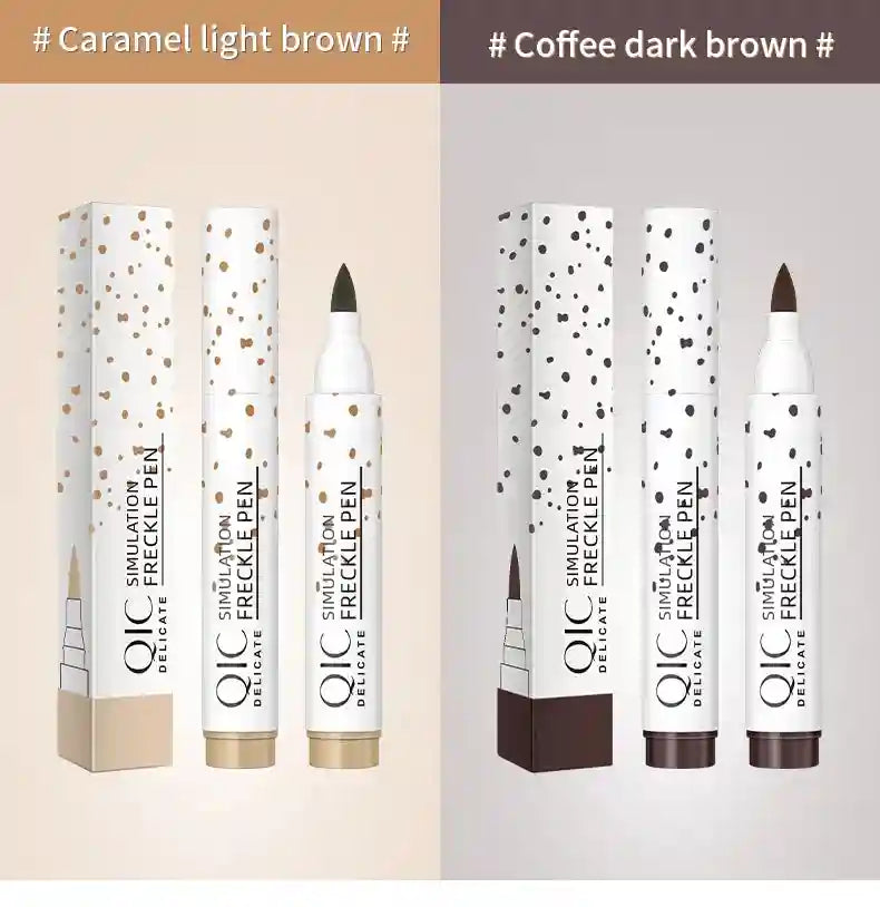 Tidesmit waterproof fake freckles pen for natural dotted face makeup texture close-up