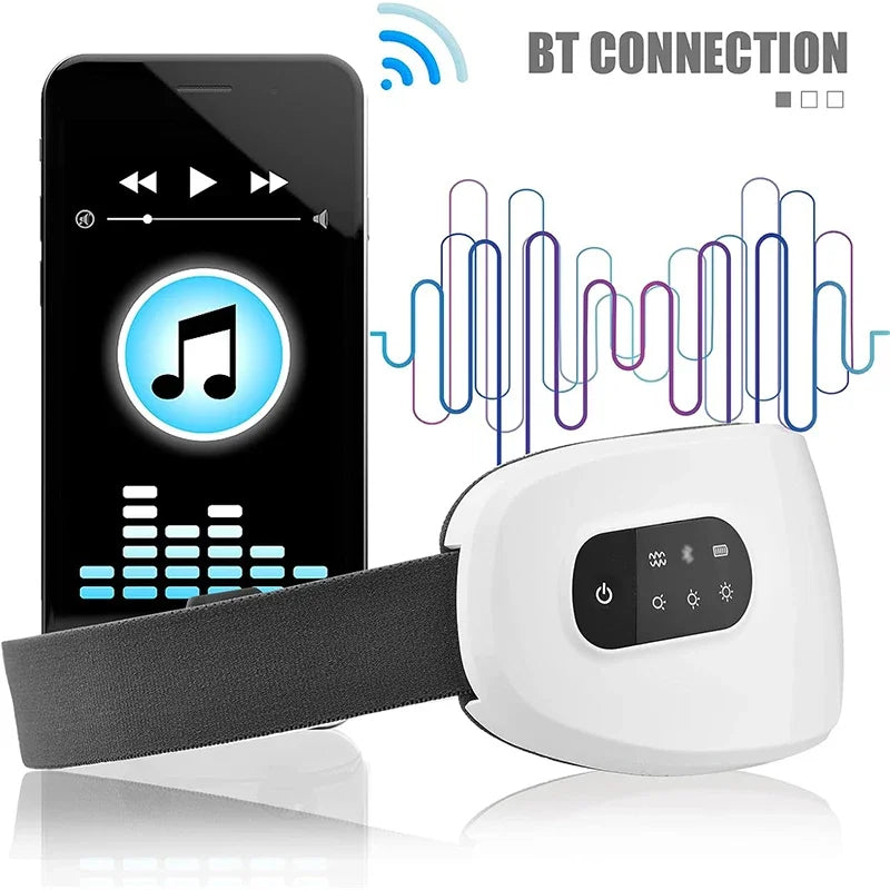 4D Eye Massager with Heat and Bluetooth - Portable Wellness Tool Relaxation Treatment Tidesmit