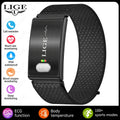 LIGE ECG HRV Health Smart Bracelet Heart Rate Blood Pressure Monitoring Body Fat BMI Body Temperature Fitness Tracker Smartwatch