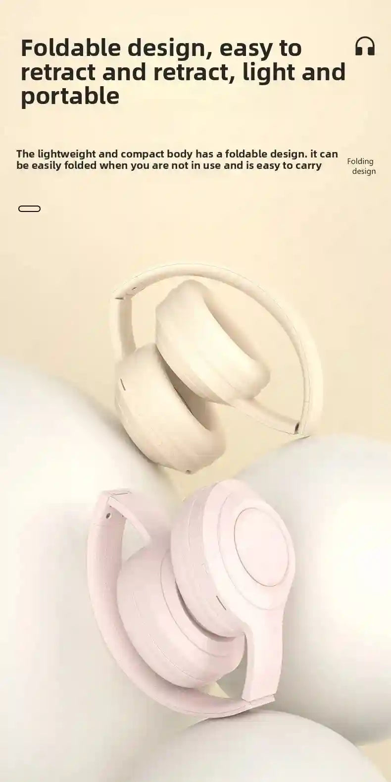 Wireless Over-Ear Headphones with Active Noise Cancellation and HiFi Stereo Tidesmit