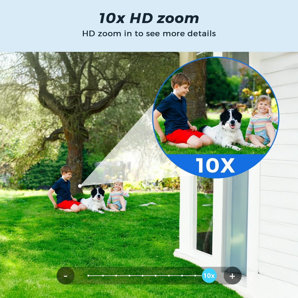 10MP Outdoors Solar Camera 5K PTZ IP 5G Wifi Camera Built in 7500Mah Battery Human Ai Auto Detect Tracking Surveillance Camera