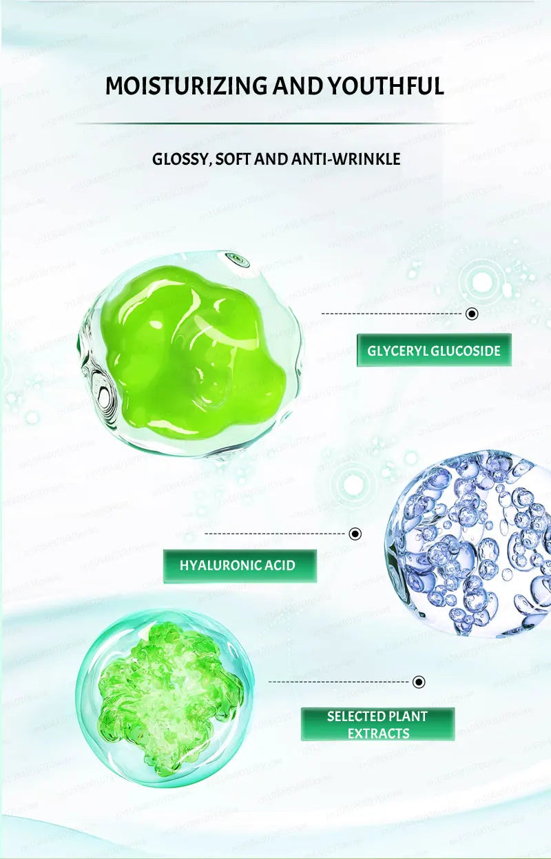 Tidesmit anti-wrinkle serum with glyceryl glucoside, hyaluronic acid, and plant extracts for youthful, hydrated skin.