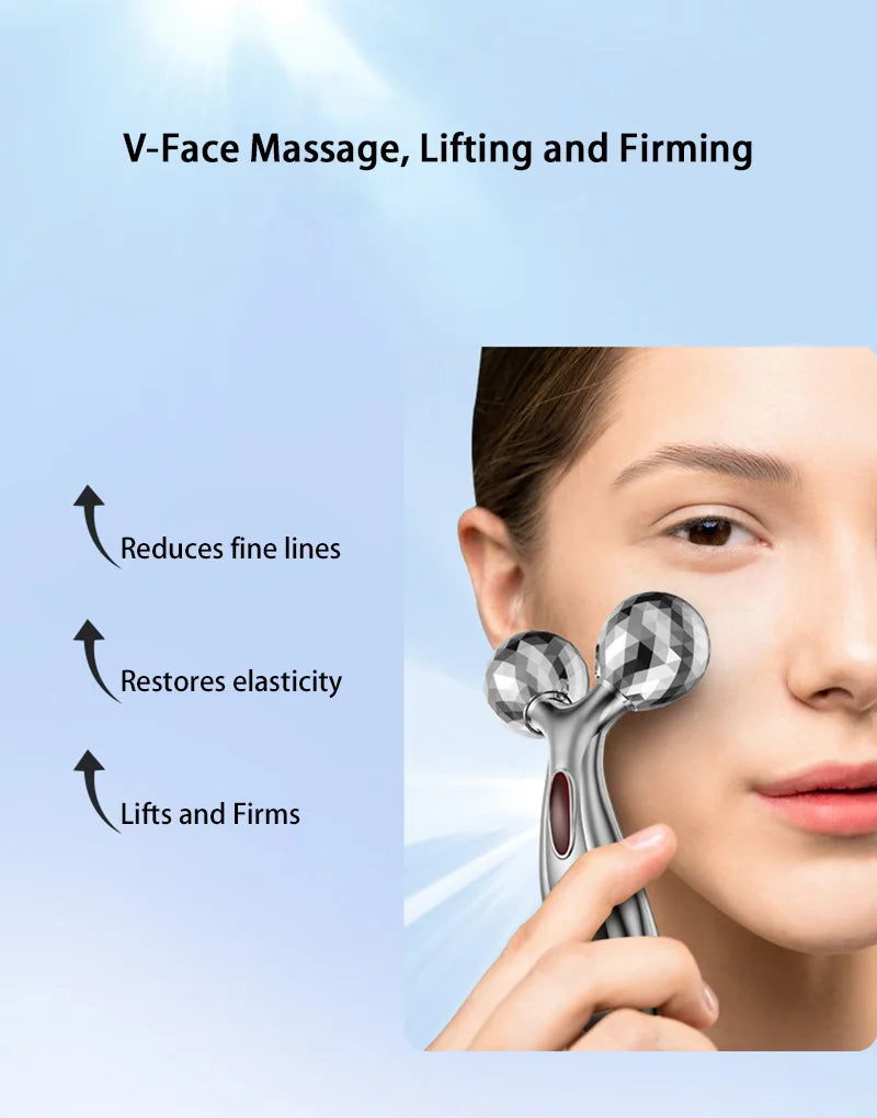 Y Shape Gua Sha Face Roller Set | Stainless Steel Home Spa Massager Relaxation Treatment Tidesmit