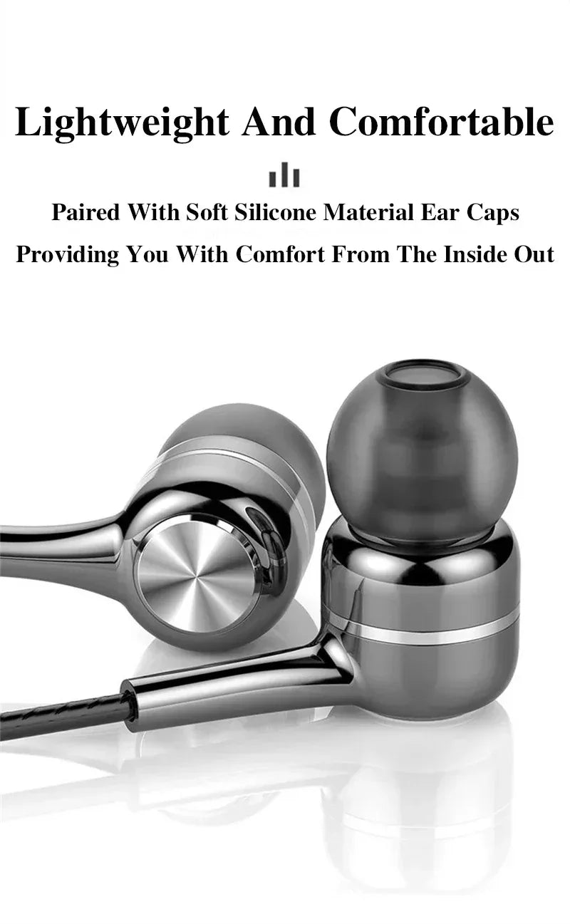 3.5mm Wired Headphones In Ear Headset Wired Earphones with Microphone Bass HiFi Stereo Earbuds Sports In-line Control For Phones Tidesmit