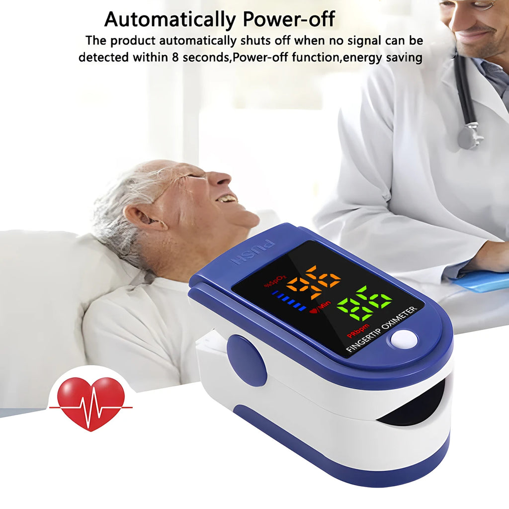 Finger Pulse Oximeter OLED Blood Oxygen Saturation Heart Rate Monitor Oxymeters Medical With Respiratory Digital Oximeter
