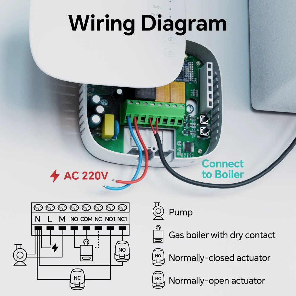 Beok Tuya Wifi Wireless Thermostat for Gas Boiler Remote Control Smart Home Thermoregulator,Alexa Google Home Alice