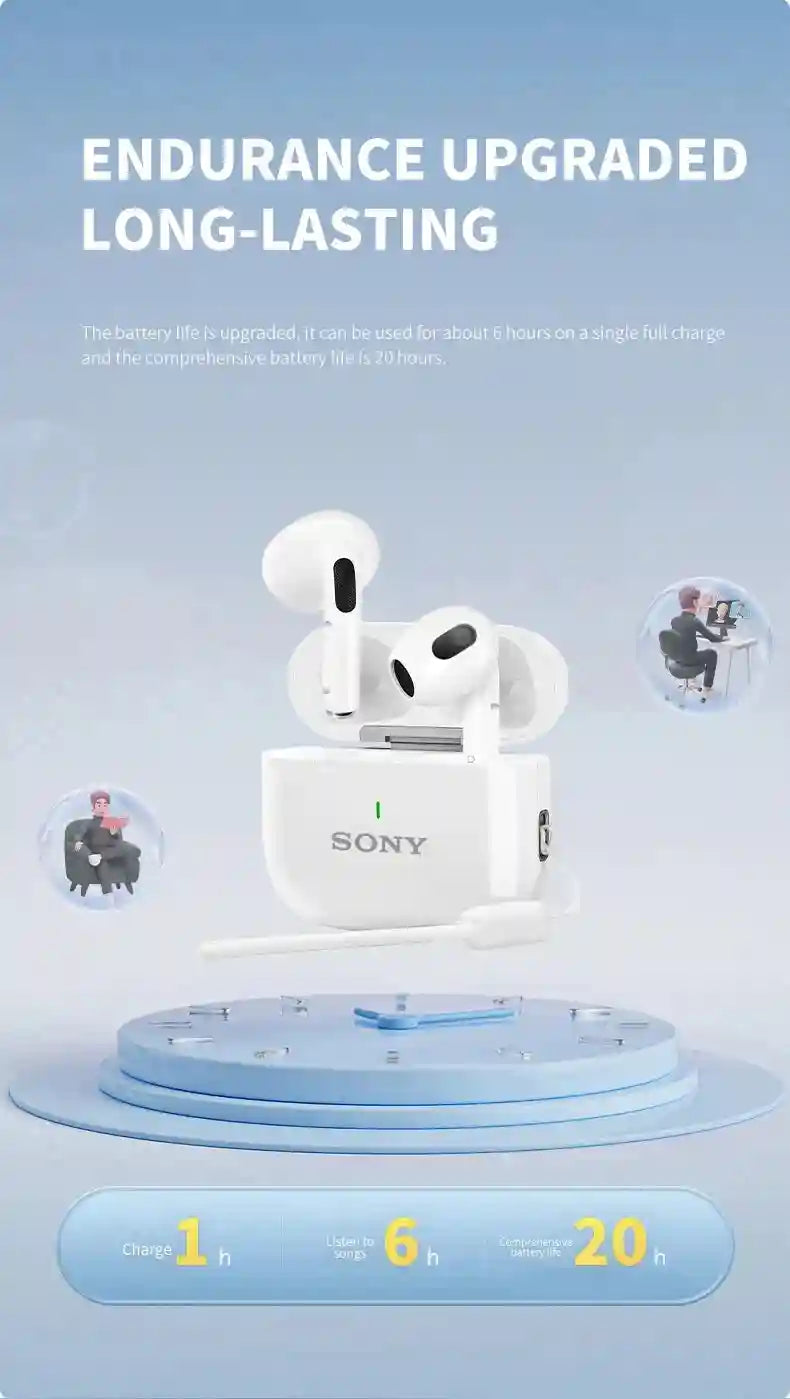 Original Sony A6 Pro Wireless Bluetooth Earphone Sport Headset In-Ear HiFi Stereo Game Earbuds Bluetooth Headphones With Mic Tidesmit