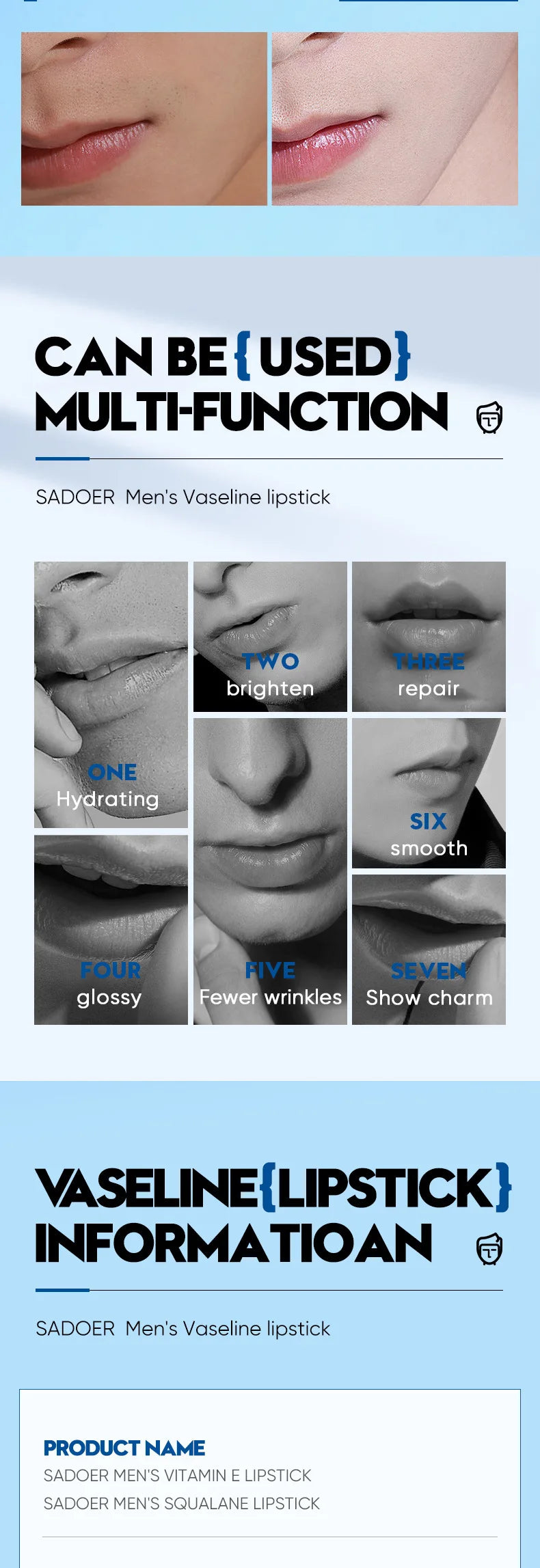 Mens Lip Balm - Deep Hydration & Repair Treatment | Tidesmit Lip Care Tidesmit