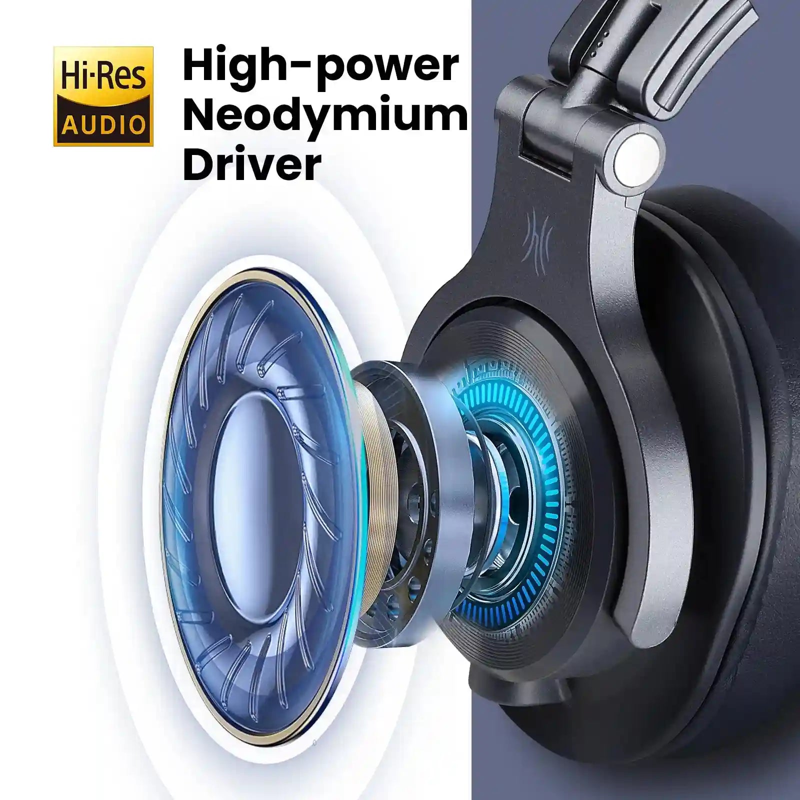Wired Over-Ear Headphones with Mic - Studio Monitor Stereo Sound Tidesmit