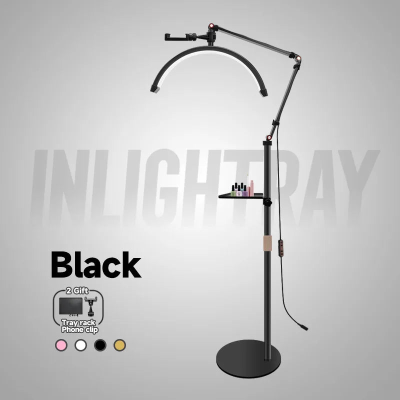 Half Moon Eyelash Lamp - LED Salon Light with Adjustable Color Temperature Black Standard China Mainland Tidesmit