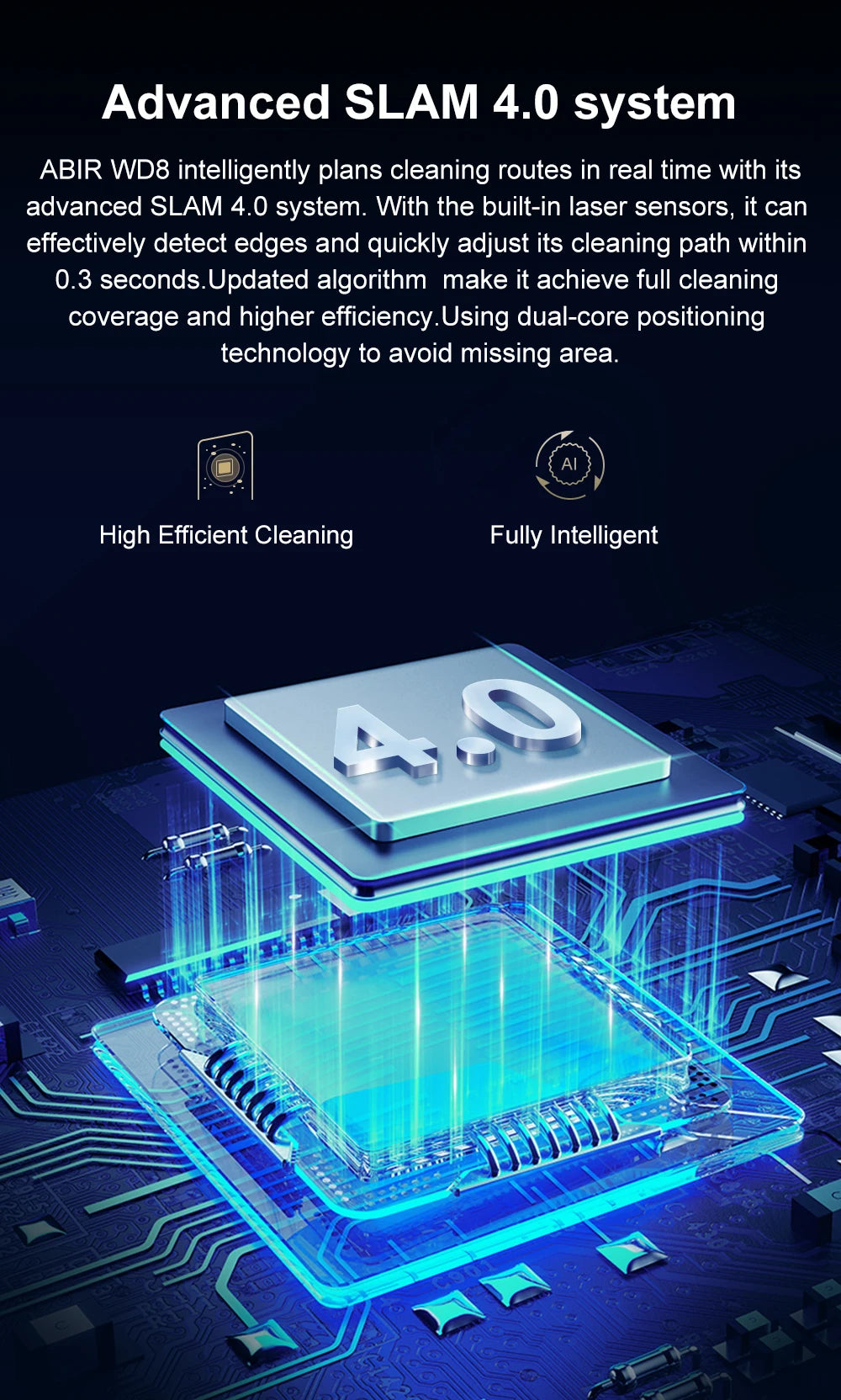 Tidesmit ABIR WD8 window vacuum robot cleaner with dual ultrasonic spray and intelligent laser glass wall washing