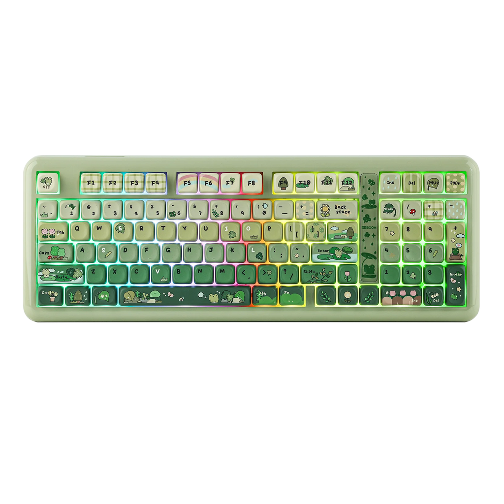 KiiBOOM Phantom98 Lite 96% ANSI US Layout VIA Programmable Gasket Wired/BT/2.4GHz Wireless Mechanical Gaming Keyboard 8000mAh