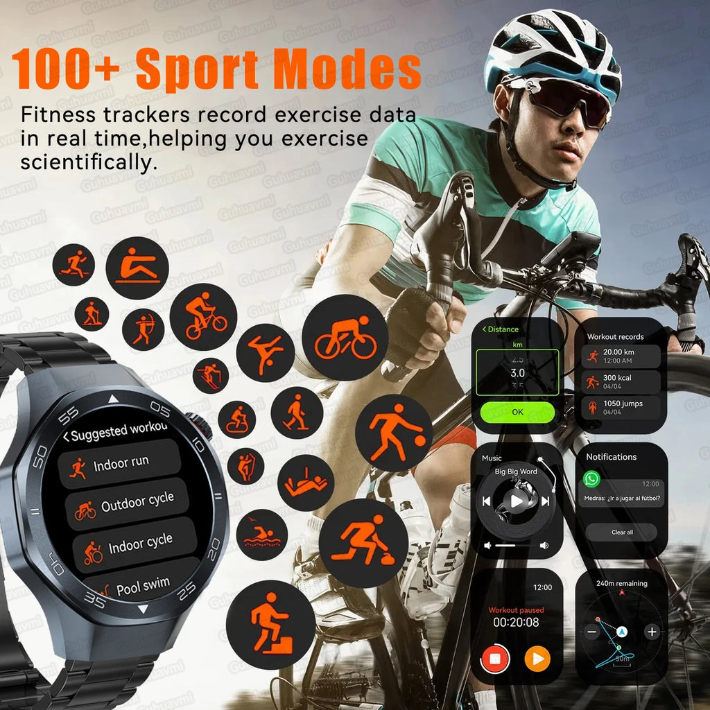 2026New Original Premium Sports SmartWatch Ultra 1.53“Display Built-in GPS Compass 3ATM Waterproof Call Fitness Tracker Bracelet