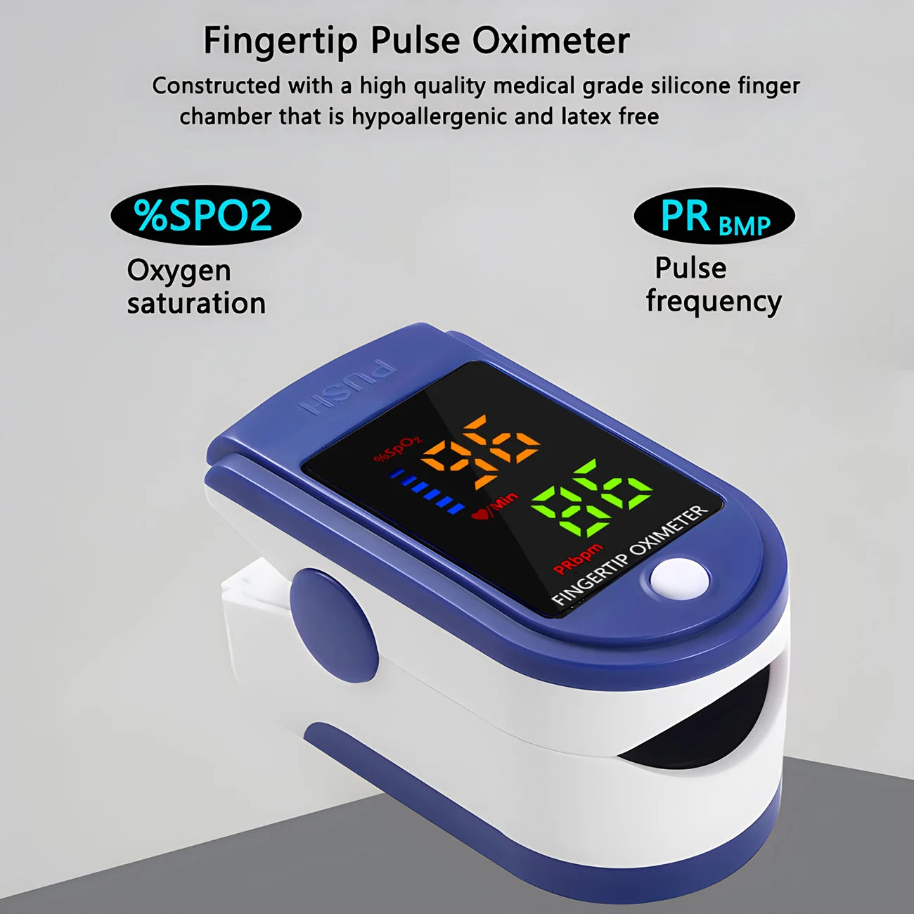 Portable Finger Oximeter Digital Finger Pulse Oximeter LED Blood Oxygen Heart Rate Health Diagnostic Monitor Tool