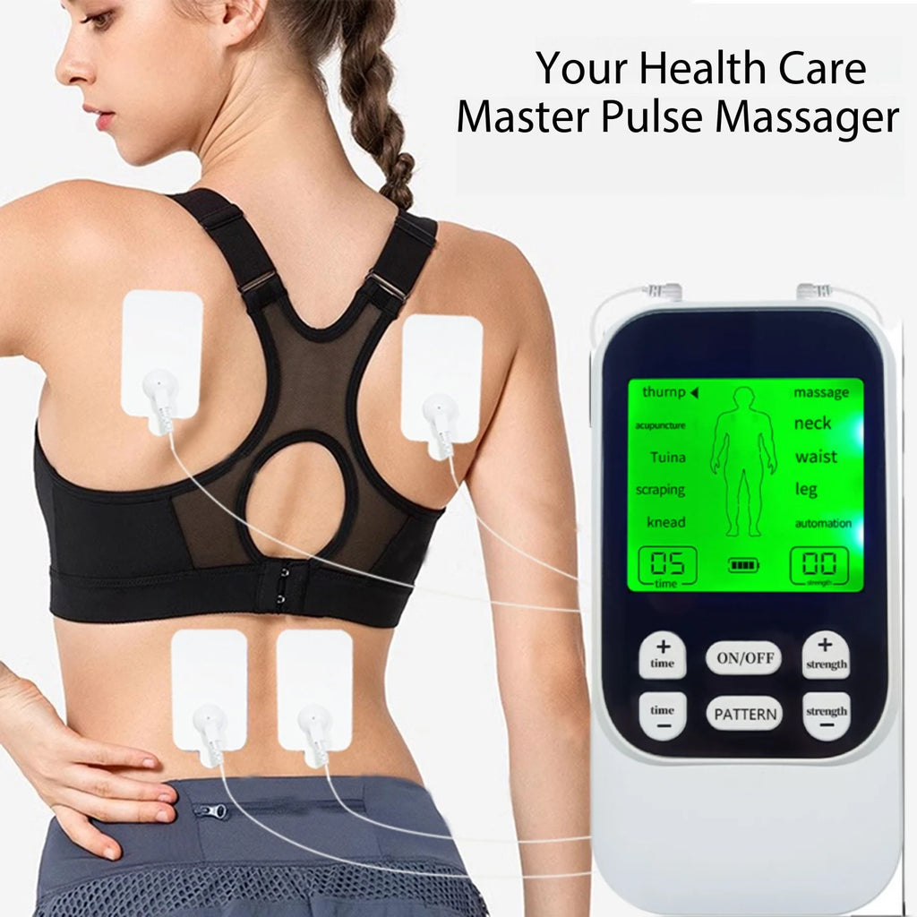 Electric Pulse Muscle Stimulator - 10 Mode EMS Device for Muscle Relief Massage Chairs Tidesmit