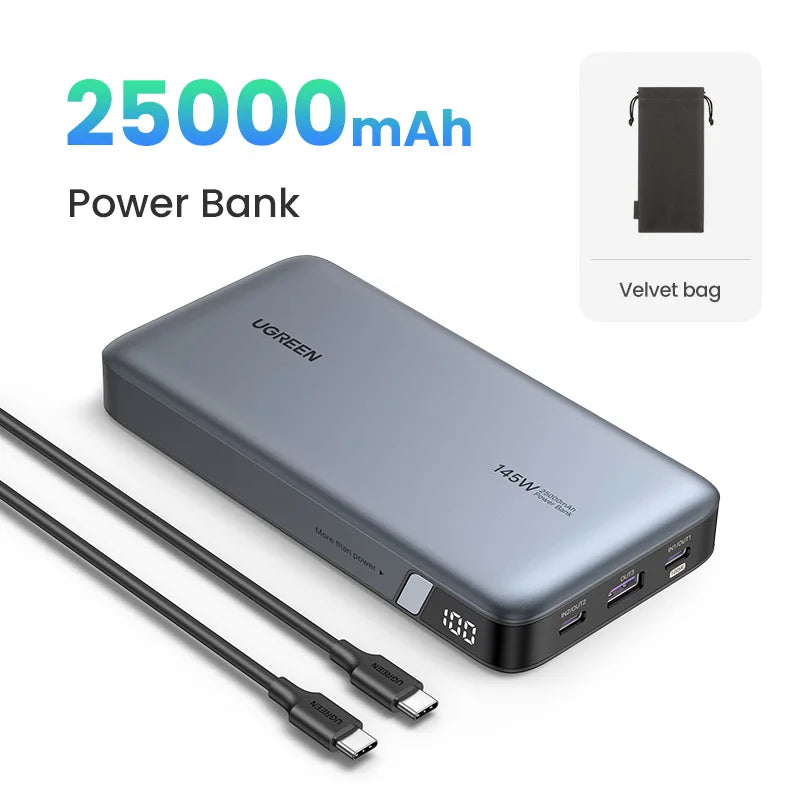 100W Fast Charging Power Bank 20000mAh for Laptops and Phones 25000mAh Tidesmit