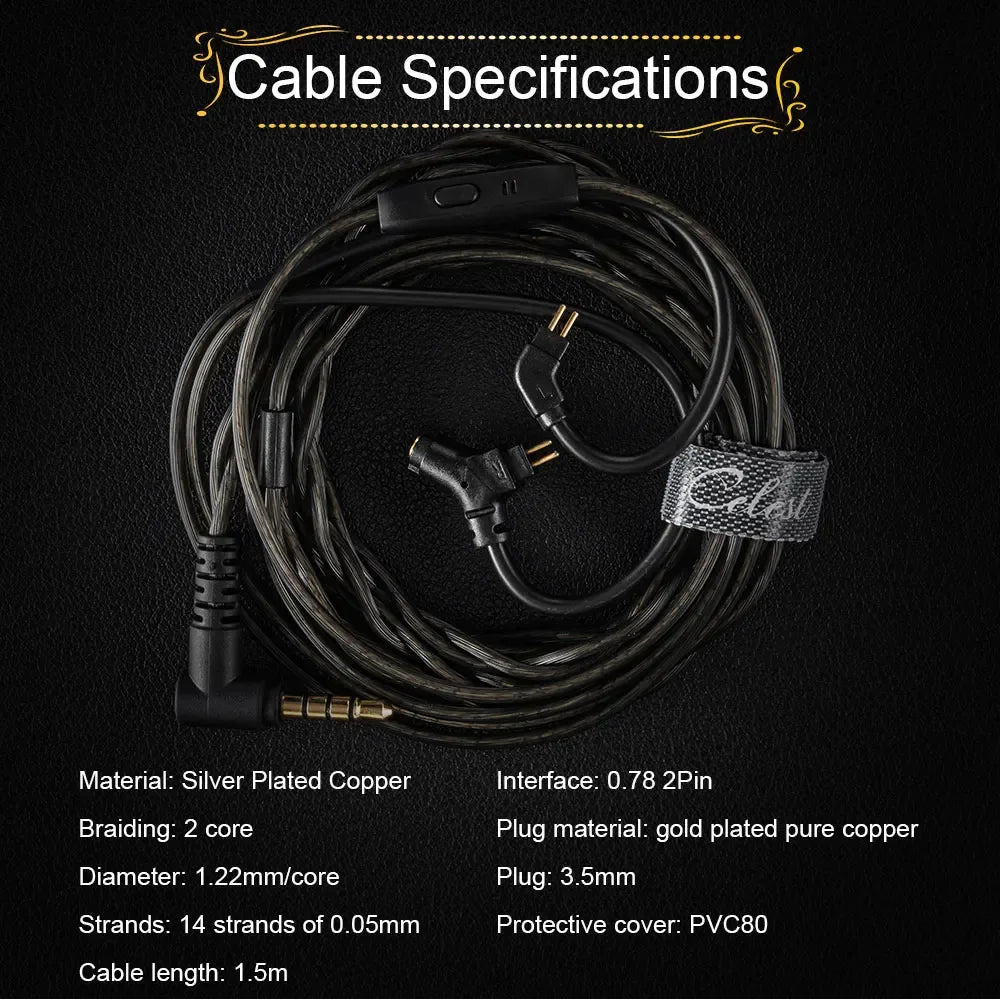 Celest Wyvern HiFi Wired IEM Earphones With Microphone | Tidesmit Tidesmit