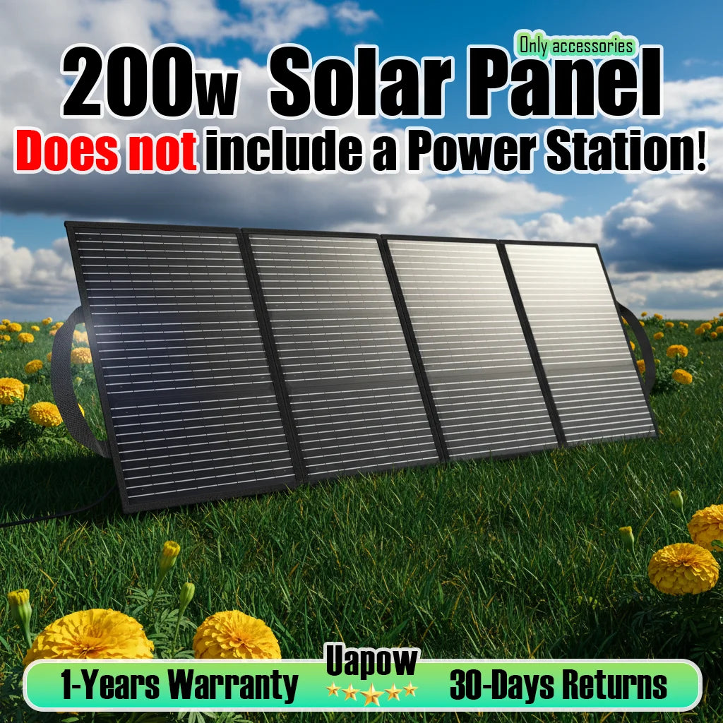 UAPOW 2600W 2048WH Portable Power Station 400W 41V Flexible Solar Panel Camping Lifepo4 Battery Solar Power Supp