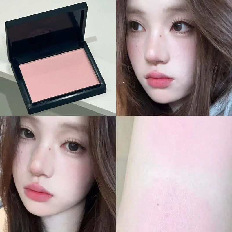 Tidesmit monochrome matte blusher palette shade swatch showing soft silky natural nude powder texture