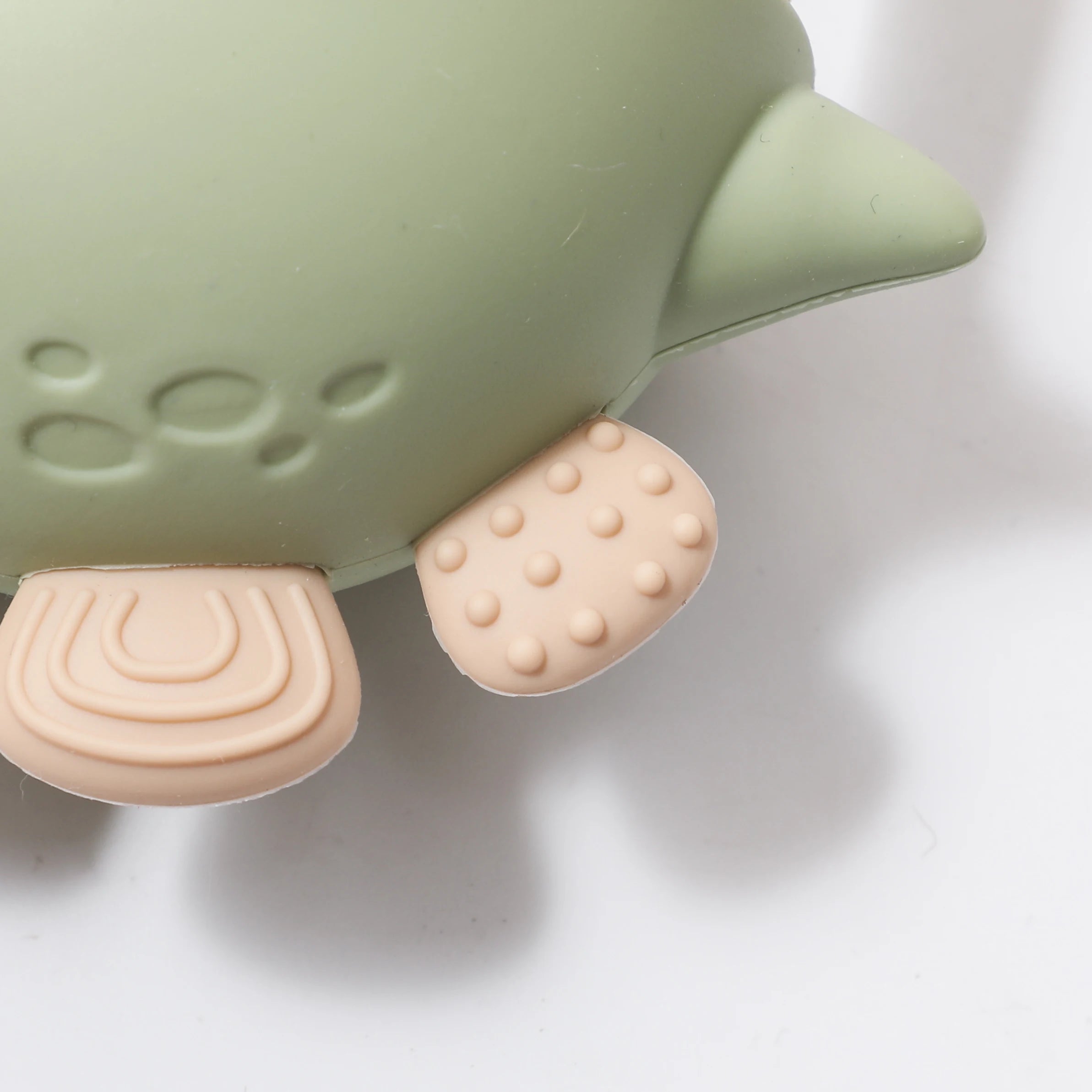 Baby Silicone Teether Toys,Perfect for Teething Toys 0-3-6 Months and Shower Gifts, BPA-Free, Ergonomic Dinosaur Wood Design.