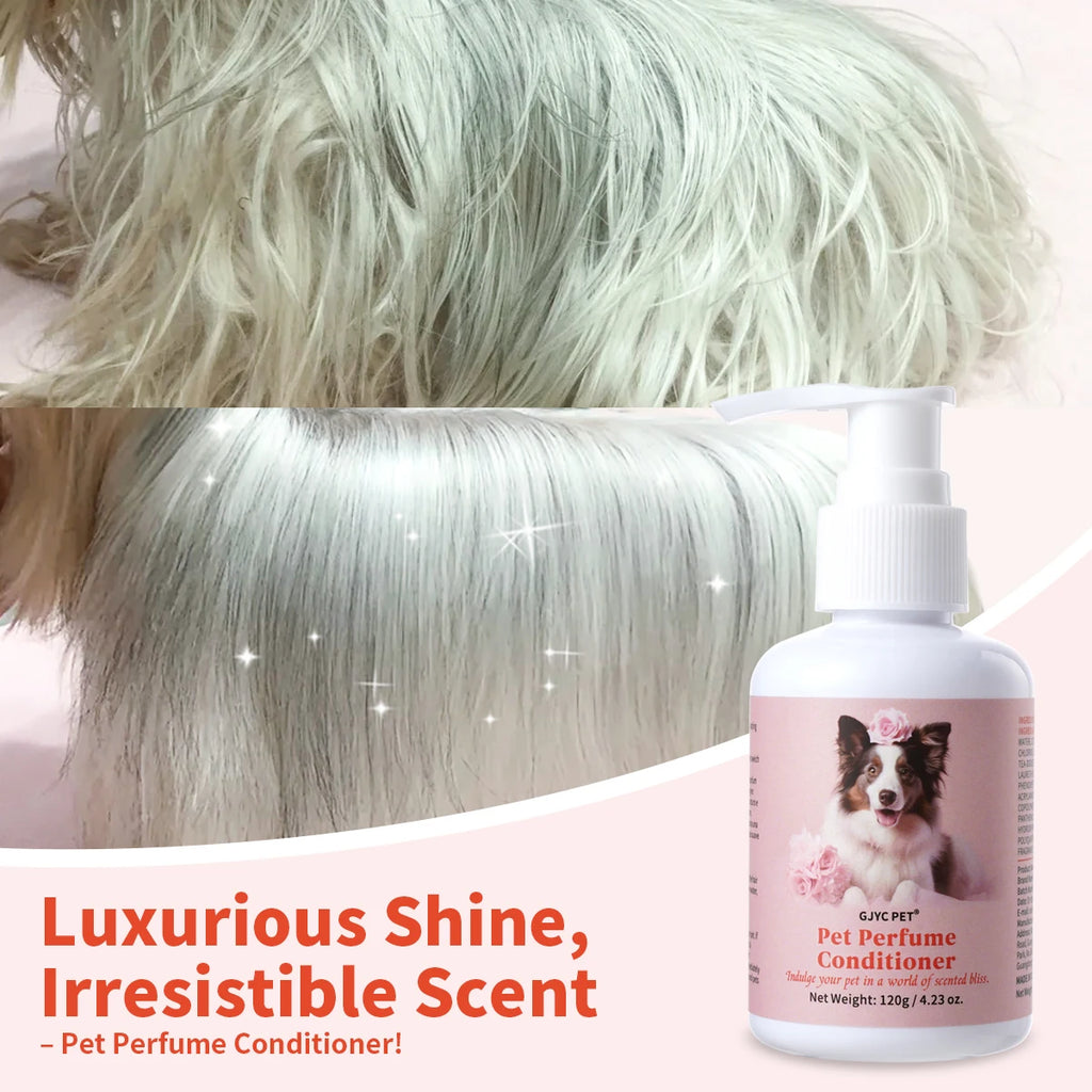 Natural hydrating pet conditioner for dogs and cats. Detangles fur for a soft, shiny coat with a fresh, long-lasting scent.