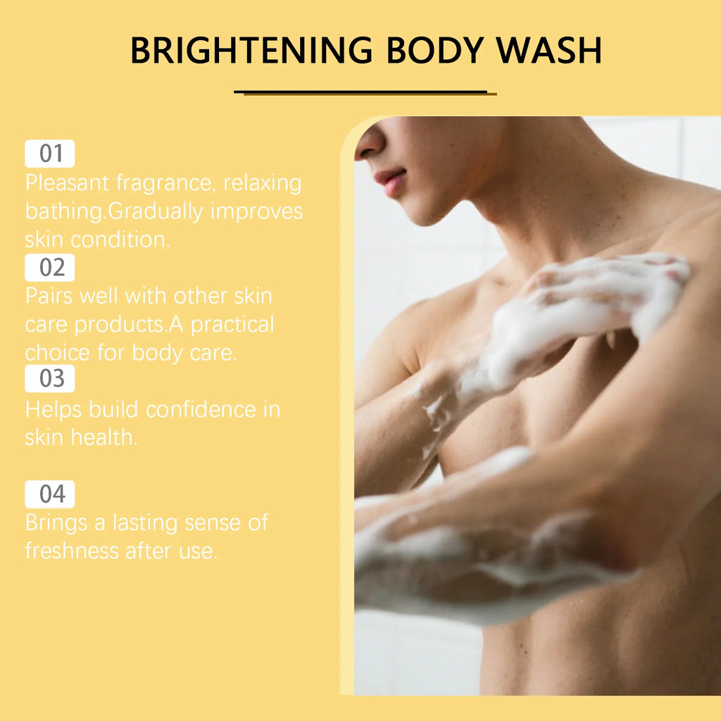 Kojic Acid Turmeric Brightening Body Wash Moisturizing, Cleansing, and Smooth Skin Shower Gel