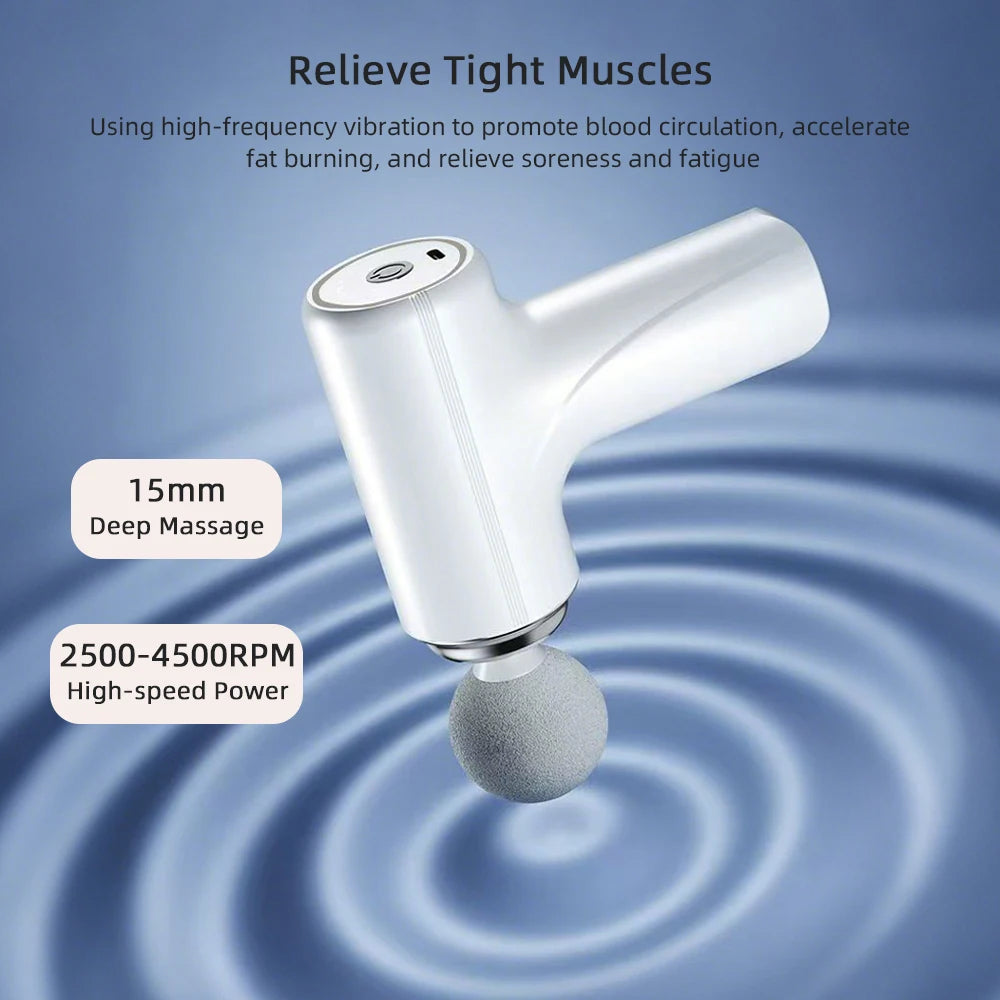Portable Massage Gun: Deep Tissue Electric Massager for Muscle Relief Back Massage Instrument Tidesmit