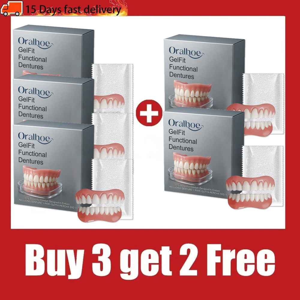 Tidesmit 2026 silicone fake teeth kit for gap filling, comfortable realistic upper and lower dental set