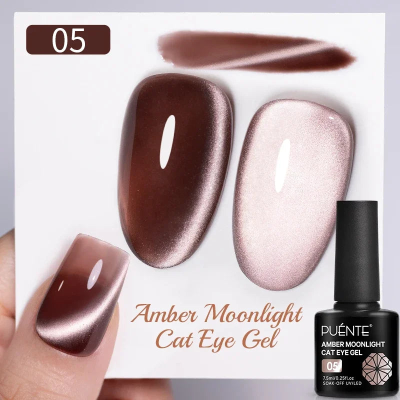 Cat Eye Magnetic Gel Polish 7.5ml - Professional Long-Lasting Nail Art Permanent Makeup Machines Amber moonlight cat5
