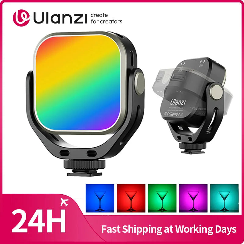 RGB Video Light for Camera & Smartphone - VL66 Portable LED Tidesmit