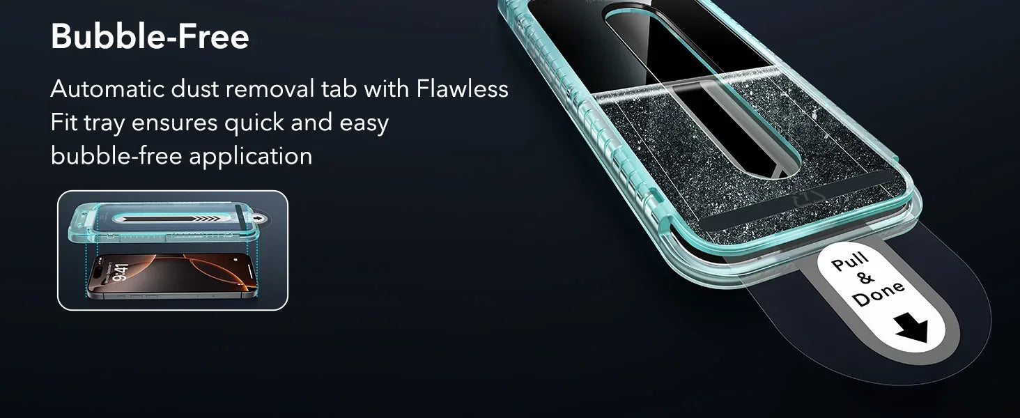 iPhone 16 Anti-Peek Screen Protector Tempered Glass 3 Pack Tidesmit