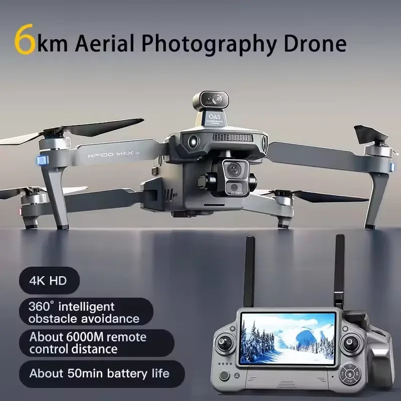 4K GPS Drone with 3-Axis Gimbal & Obstacle Avoidance | KF100 MAX Tidesmit