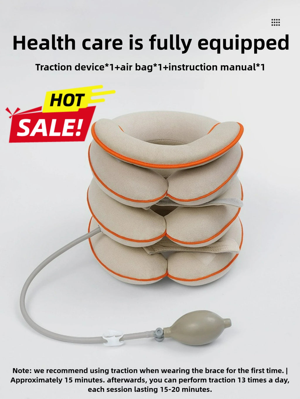 Inflatable Neck Stretcher for Cervical Traction - Tidesmit Wellness Relaxation Treatment Tidesmit