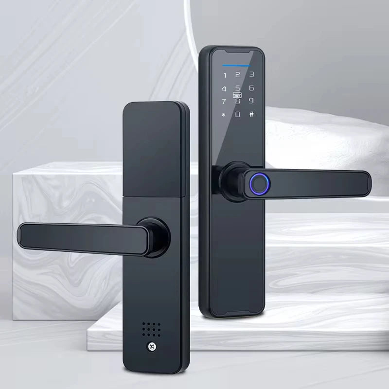 Tuya Fingerpirnt Password Smart Door Lock Digital Keypad Electronic Lock Card Keys Fingerprint Tuya Bluetooth Smart Lock Keyless