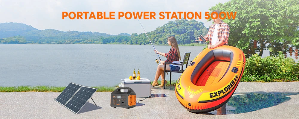 Gaiaray 500W 460Wh Portable Power Station LiFePO4 Battery UPS Backup Power Solar Generator Emergency Power Plant for Camping RV