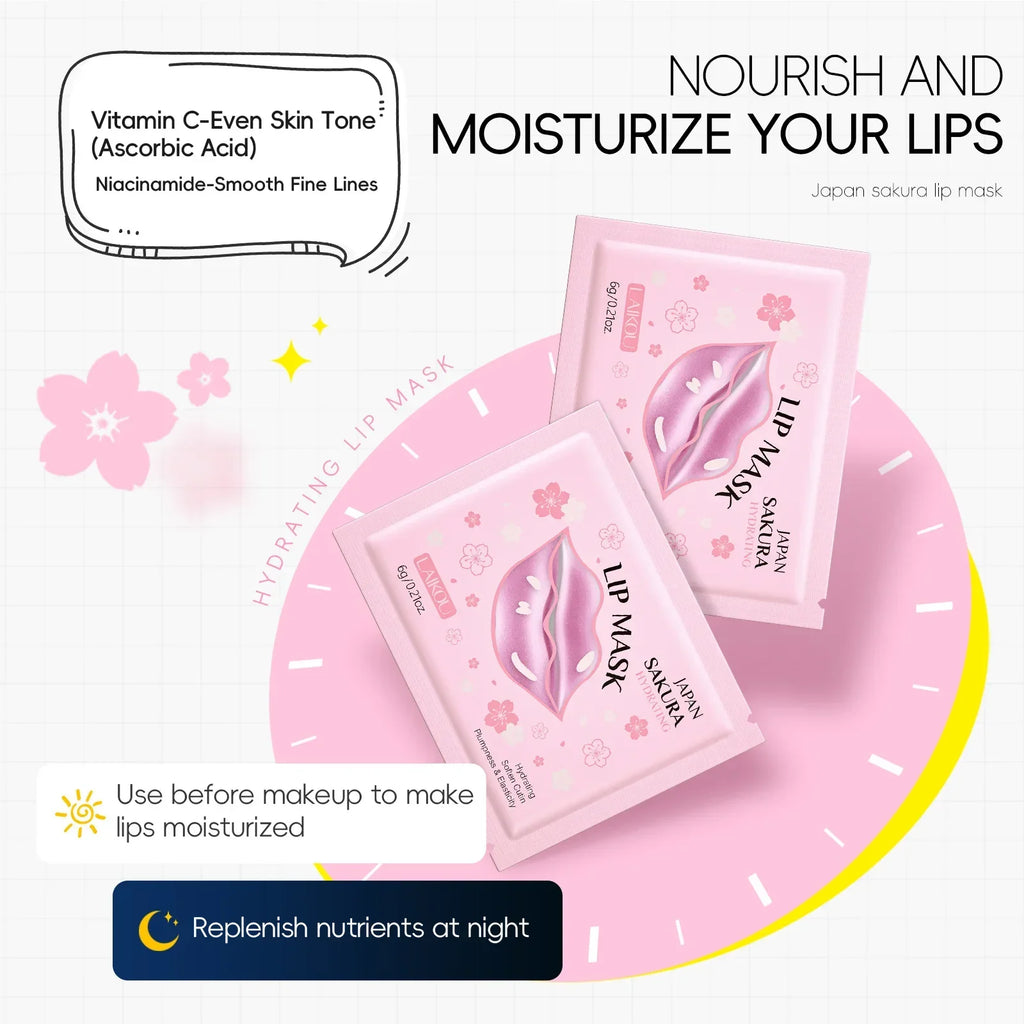 Hydrating Lip Mask Patches - Nourishing Gel Lip Care Treatment (10 Pack) Lip Care Tidesmit