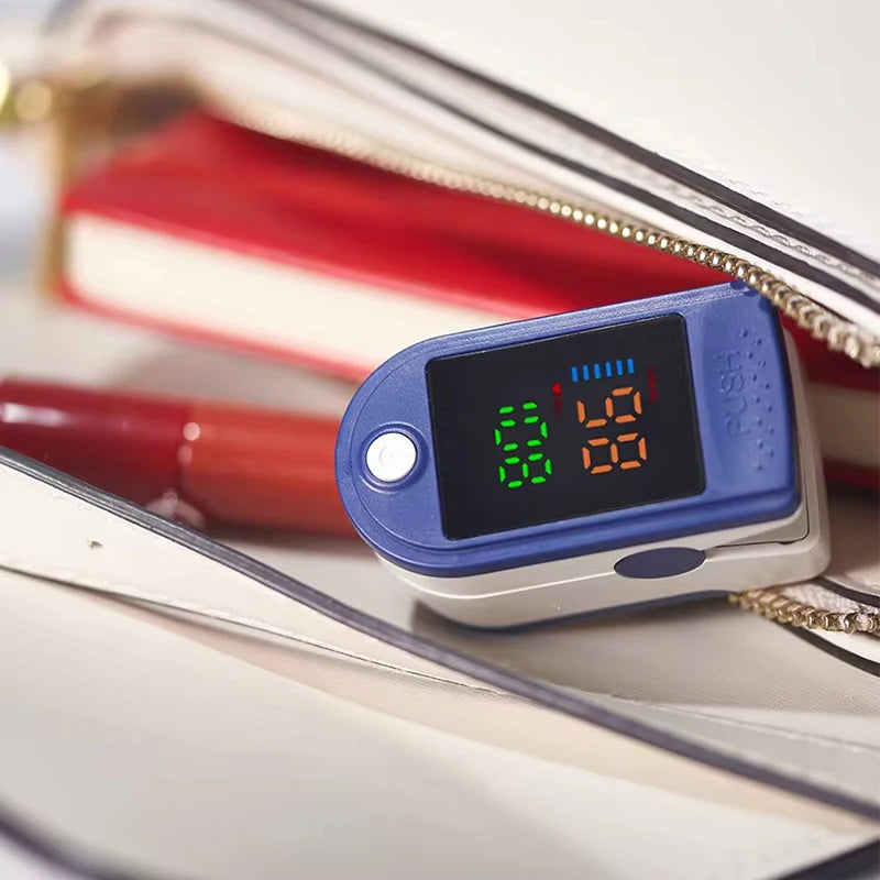 4 Colors Oximeter Portable Fingertip Pulse Blood Oxygen Saturation Monitor LED Display Fingertip Oximeter Testing SPO2