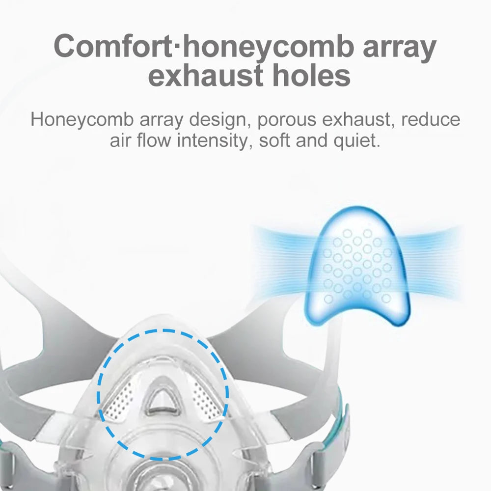 Resoxy CPAP Full Face Mask & Headgear Auto CPAP/BiPAP Mask Improved Comfort Anti Snoring Relief Sleep Apnea CPAP FULL Face Mask