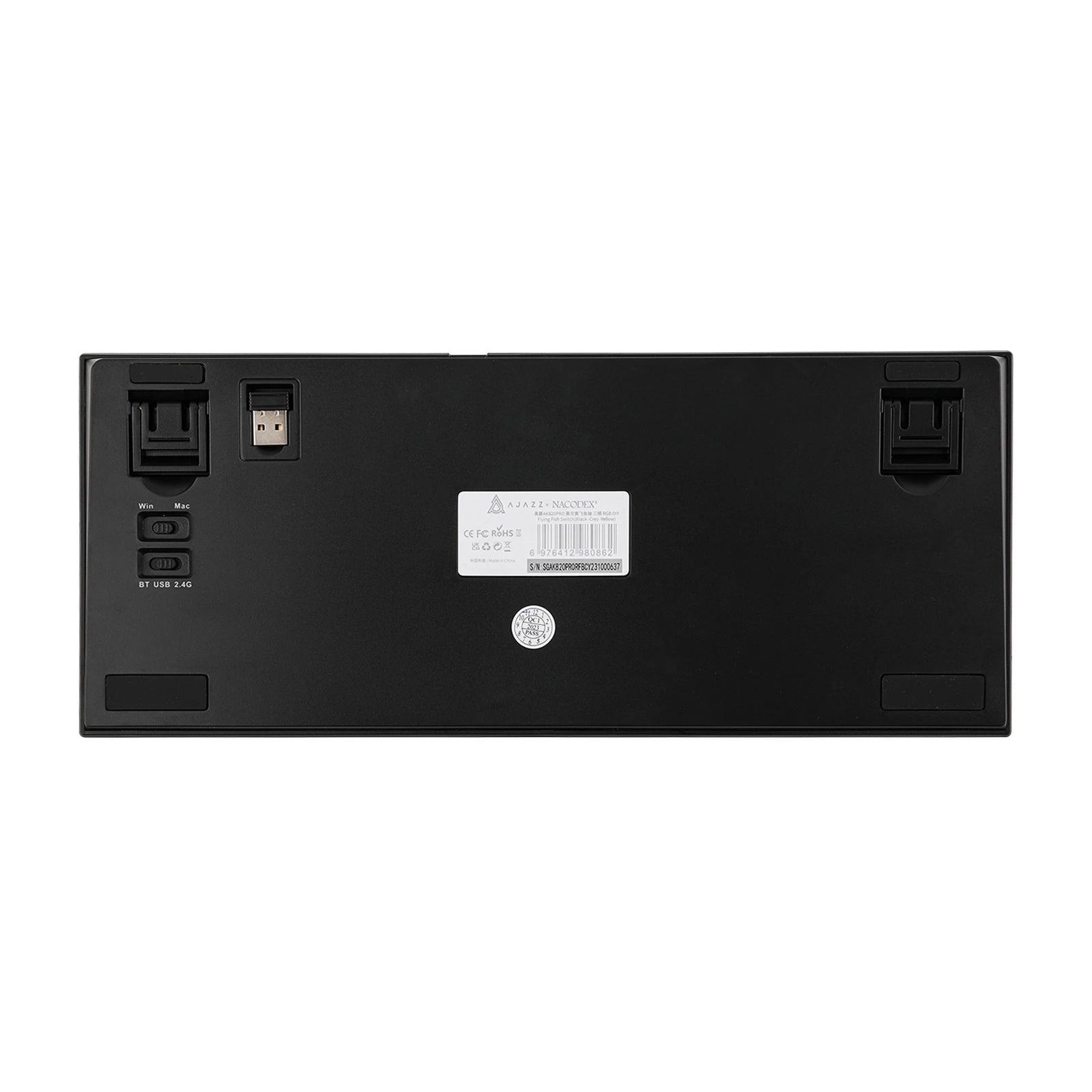 Ajazz AK820 Pro 75% Gasket-mounted Wired/Bluetooth 5.1/2.4G Wireless Mechanical Keyboard with TFT Screen for Win/Mac